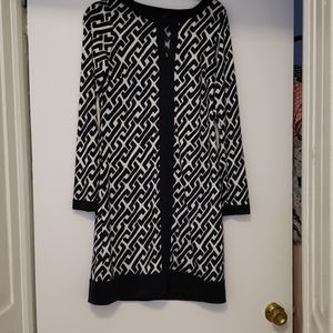 Dark Navy Blue and white dress